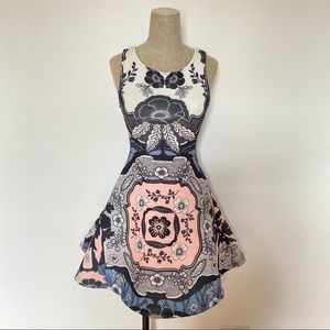 MINKPINK Floral Neoprene Skater Dress